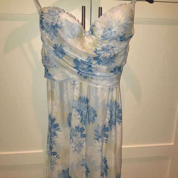 Blue & Yellow Floral La Vie En Rose Babydoll - Picture 2 of 9